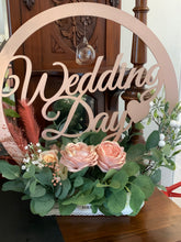 Load image into Gallery viewer, Floral table top wedding day centre piece
