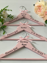 Load image into Gallery viewer, Wedding/prom personalised dress hangers/ wooden hangers
