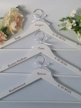 Load image into Gallery viewer, Wedding/prom personalised dress hangers/ wooden hangers
