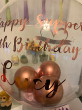 Load image into Gallery viewer, Personalised balloon gifts pop out the box balloon with real cash
